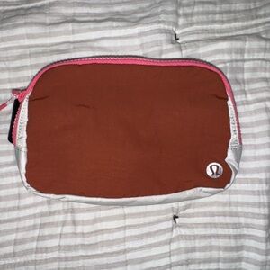Lululemon Off-white and Brown Belt Bag